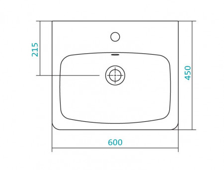 Раковина «Santek» Нео 60, с Пьедесталом (1.WH30.2.186+1.WH30.2.182)