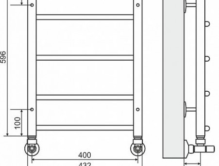 Полотенцесушитель Водяной «Terminus» Классик эконом П5 (2-1-2) (4670030726216)