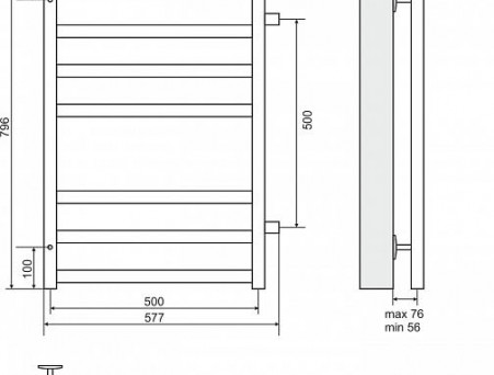Полотенцесушитель Водяной «Terminus» Хендрикс БП П7 (3-3-1) (4620768888823)