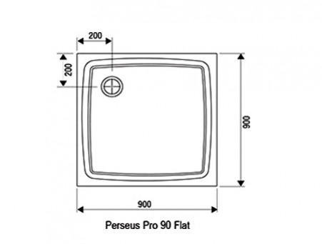 Душевой Поддон «Ravak» 90х90х3 см Perseus Pro, Низкий, Форма Квадратная, Литьевой Мрамор (XA037711010)