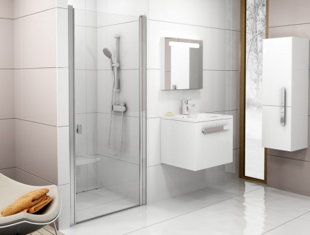 Душевая Дверь «Ravak» Chrome CSD1-90, Блестящая + Транспарент (0QV70C00Z1)