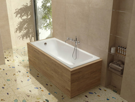 Чугунная Ванна «Wotte» Line 160х70, Пристенная (БП-э00д1466)