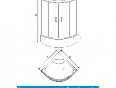Душевая Кабина «Erlit» 120x120x225 (ER5720TW3)