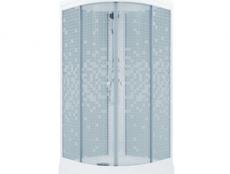 Душевая Кабина «Triton» Стандарт Мозаика 100x100x228 А, со Смесителем ДН4 (Щ0000030289)