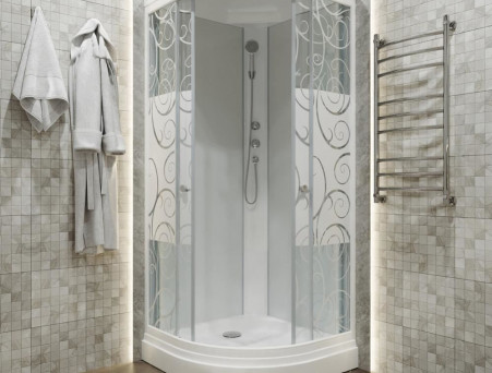 Душевая Кабина «Triton» Стандарт Узоры 100x100x228 А, со Смесителем ДН4 (Щ0000030291)