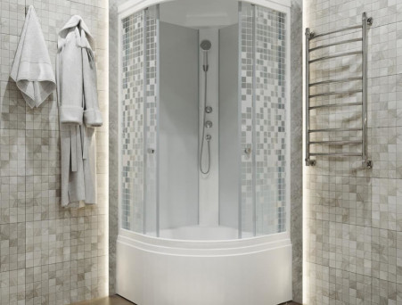 Душевая Кабина «Triton» Стандарт Мозаика 90x90x216 Б, со Смесителем ДН4 (Щ0000027241)