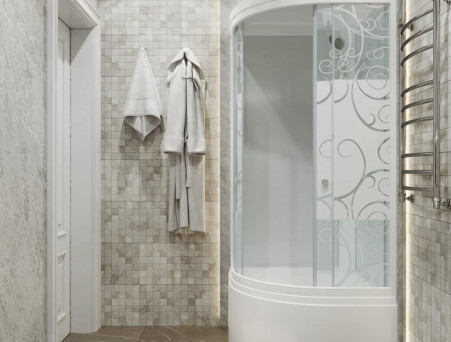 Душевая Кабина «Triton» Стандарт Узоры 90x90x216 Б, со Смесителем ДН4 (Щ0000027243)