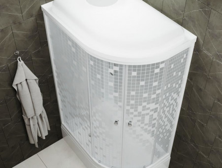 Душевая Кабина «Triton» Коралл Мозаика 120x80x231,5 В L, со Смесителем ДН4 (Щ0000038532)