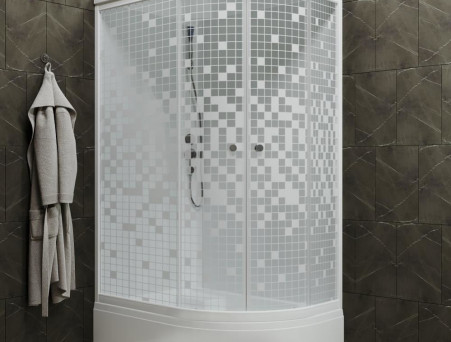 Душевая Кабина «Triton» Коралл Мозаика 120x80x231,5 В L, со Смесителем ДН4 (Щ0000038532)