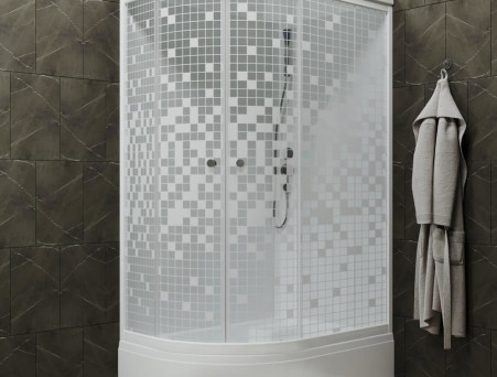 Душевая Кабина «Triton» Коралл Мозаика 120x80x231,5 В R, со Смесителем ДН4 (Щ0000038533)