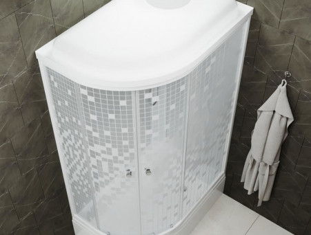 Душевая Кабина «Triton» Коралл Мозаика 120x80x231,5 В R, со Смесителем ДН4 (Щ0000038533)