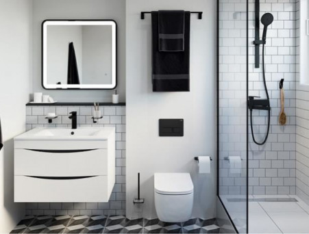Душевая Перегородка «Iddis» Slide Walk-In 80x195 Черный Профиль, Без Поддона (SLI8BS8i23)