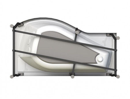 Акриловая Ванна «Vannesa» Миранда 168х95 L, Комплект (137480)