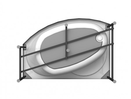 Акриловая Ванна «Vannesa» Монти 150х105 R, Комплект (137485)