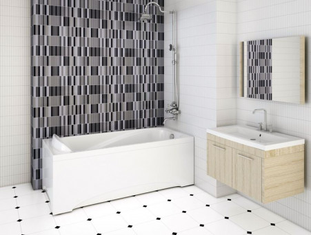 Акриловая Ванна «Vannesa» Роза 169х77, Комплект (137491)