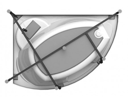 Акриловая Ванна «Vannesa» Алари 168х120 R, Комплект (137461)