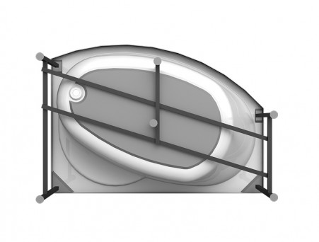 Акриловая Ванна «Vannesa» Монти 150х105 L, Комплект (137484)