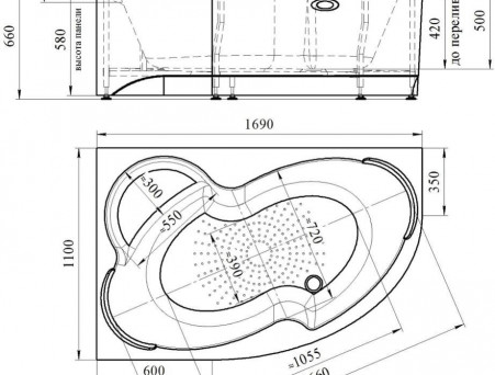 Акриловая Ванна «Vannesa» Ирма 169х110 L (2-01-0-1-1-217Ч)