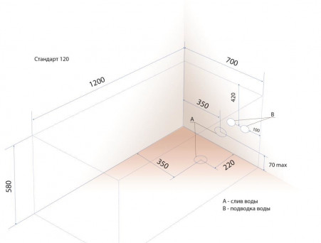 Акриловая Ванна «Triton» Стандарт 120х70 (Н0000099325)