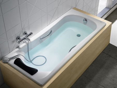 Акриловая Ванна «Roca» BeCool 180х80 с Ручками, Комплект (ZRU9302782+ZRU9302786)