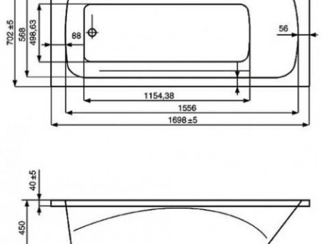 Акриловая Ванна «Roca» Line 170х70, Комплект (ZRU9302924+ZRU9302925)