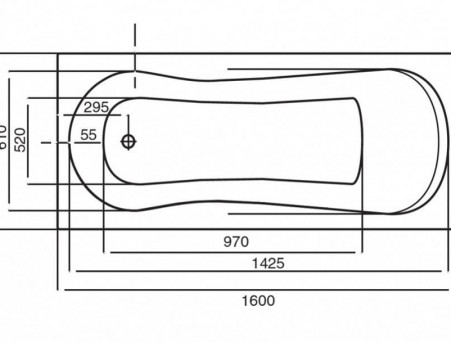 Акриловая Ванна «Roca» Uno 160х75 (ZRU9302869)