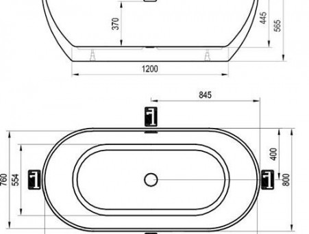 Акриловая Ванна «Ravak» Freedom O 169х80 (XC00100020)