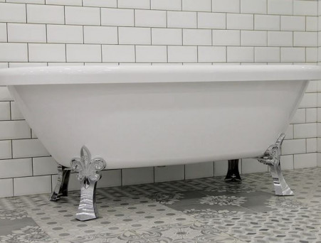 Акриловая Ванна «Radomir» Леонесса 175х80, Ножки «Лилия» Chrome (1-01-2-0-9-138)