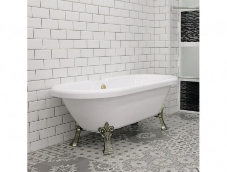 Акриловая Ванна «Radomir» Леонесса 175х80, Ножки «Лилия» Bronze, Перламутр (1-01-4-0-9-138П)