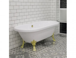 Акриловая Ванна «Radomir» Леонесса 175х80, Ножки «Лилия» Gold, Перламутр (1-01-3-0-9-138П)