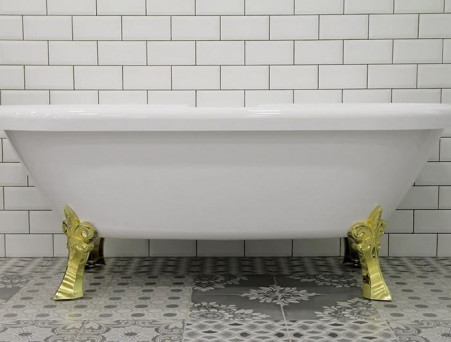 Акриловая Ванна «Radomir» Леонесса 175х80, Ножки «Лилия» Gold (1-01-3-0-9-138)