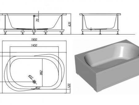 Акриловая Ванна «Kolpa-San» Adam & Eva 195х125 (099801)