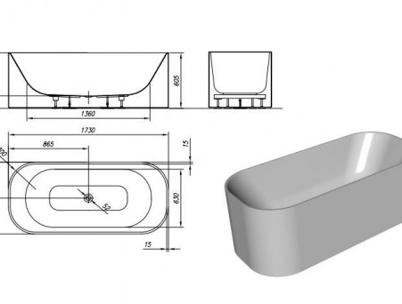 Акриловая Ванна «Kolpa-San» Pandora FS 173х78 (099817)