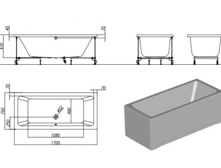 Акриловая Ванна «Kolpa-San» Elektra 170х75 (3039850)