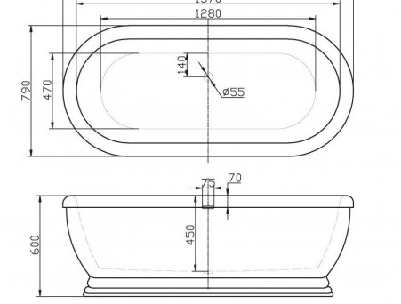 Акриловая Ванна «BelBagno» 176х79 (BB03)