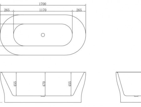 Акриловая Ванна «BelBagno» 170х80 (BB405-1700-800)