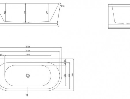 Акриловая Ванна «BelBagno» 150х80 (BB408-1500-800)