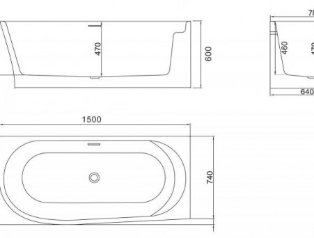 Акриловая Ванна «BelBagno» 150х78 R, Комплект (BB410-1500-780-R)