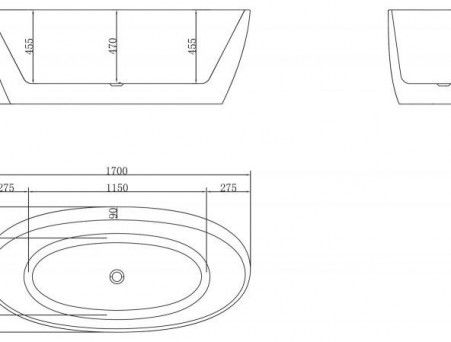 Акриловая Ванна «BelBagno» 170х80 (BB404-1700-800)