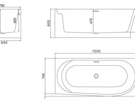 Акриловая Ванна «BelBagno» 150х78 L, Комплект (BB410-1500-780-L)