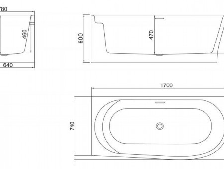 Акриловая Ванна «BelBagno» 170х78 L, Комплект (BB410-1700-780-L)