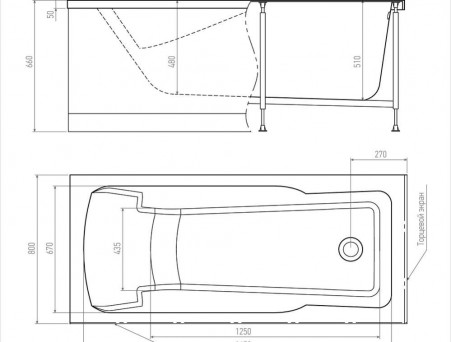 Акриловая Ванна «Alex Baitler» Madin 180х80, Комплект (129167)