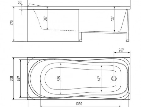 Акриловая Ванна «Alex Baitler» Saima 170х70 (162529)