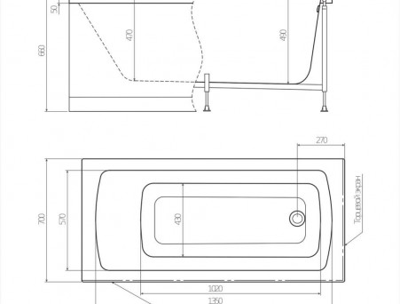 Акриловая Ванна «Alex Baitler» Garda 150х70 (096637)