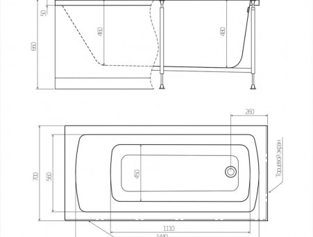 Акриловая Ванна «Alex Baitler» Garda 160х70 (096638)