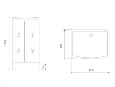 Душевая Кабина «Comforty» 1200x800x2150 (Comforty 303)