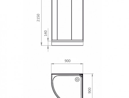 Душевая Кабина «Comforty» 900x900x2150 (Comforty 304WG)