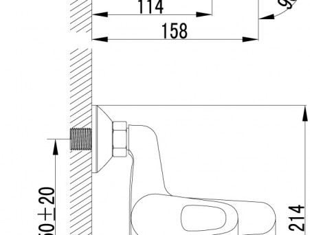 Смеситель для Ванны с Душем «Lemark» Omega, Хром (LM3102C)