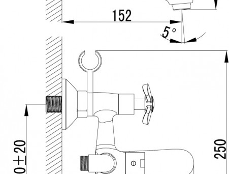 Смеситель для Ванны с Душем «Lemark» Partner, Хром (LM6542C)