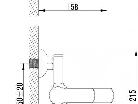 Смеситель для Ванны с Душем «Lemark» Plus Grace, Хром (LM1512C)